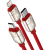 Kabel Baseus Year of the Tiger 3w1 USB-A do USB-C / Lightning / MicroUSB 3.5A 1,2m, czerwony